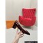 Louis Vuitton Patent Leather Madeleine Pumps Burgundy with Crystal LV Circle