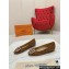 Louis Vuitton Monogram Canvas Madeleine Flat Ballerinas Brown with Dauphine LV Initials