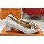 Louis Vuitton Patent Leather Madeleine Pumps White with Dauphine LV Initials