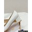 Louis Vuitton Patent Leather Madeleine Pumps White with Dauphine LV Initials
