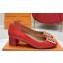Louis Vuitton Patent Leather Madeleine Pumps Red with Dauphine LV Initials