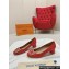 Louis Vuitton Patent Leather Madeleine Pumps Red with Dauphine LV Initials