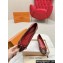 Louis Vuitton Monogram Canvas and Leather Flat Ballerinas with Bow Red