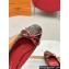 Louis Vuitton Monogram Canvas and Leather Flat Ballerinas with Bow Red