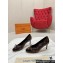 Louis Vuitton Monogram Canvas Coffee and Patent Leather Stiletto Heel Pumps with Bow