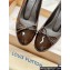 Louis Vuitton Monogram Canvas Coffee and Patent Leather Stiletto Heel Pumps with Bow