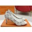 Louis Vuitton Monogram Canvas White and Patent Leather Stiletto Heel Pumps with Bow
