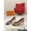Louis Vuitton Patent Leather Nude and Monogram Canvas Stiletto Heel Pumps with Bow
