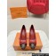 Louis Vuitton Patent Leather Red and Monogram Canvas Stiletto Heel Pumps with Bow