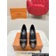 Louis Vuitton Patent Leather Black and Coffee Monogram Canvas Stiletto Heel Pumps with Bow
