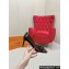 Louis Vuitton Patent Leather Coffee and Monogram Canvas Stiletto Heel Pumps with Bow