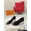 Louis Vuitton Patent Leather Coffee and Monogram Canvas Stiletto Heel Pumps with Bow