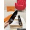 Louis Vuitton Patent Leather Coffee and Monogram Canvas Stiletto Heel Pumps with Bow