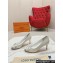Louis Vuitton Patent Leather White and Monogram Canvas Stiletto Heel Pumps with Bow