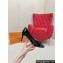 Louis Vuitton Patent Leather Black and Monogram Canvas Stiletto Heel Pumps with Bow