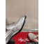 Roger Vivier Heel 5.5cm Viv' Rangers Metal Buckle Loafers in Leather Silver 2024
