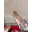 Roger Vivier Heel 5.5cm Viv' Rangers Metal Buckle Loafers in Leather Silver 2024