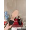 Roger Vivier Heel 5.5cm Viv' Rangers Metal Buckle Loafers in Leather Black 2024