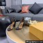 Fendi cut-out Heel 9cm Sandals in Leather Black 2024