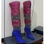 Giuseppe Zanotti Heel 9.5cm Gz Gala Caleido Knee High Boots Multicoloured Rhinestones Embroidery Pink/Blue 2024