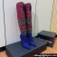 Giuseppe Zanotti Heel 9.5cm Gz Gala Caleido Knee High Boots Multicoloured Rhinestones Embroidery Pink/Blue 2024