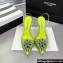 Aquazzura Heel 10.5cm Crystal Margarita Sling Pumps with clear PVC strap in Satin Green 2024