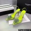 Aquazzura Heel 10.5cm Crystal Margarita Sling Pumps with clear PVC strap in Satin Green 2024