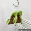 Aquazzura Heel 10.5cm Crystal Margarita Sling Pumps with clear PVC strap in Satin Green 2024