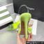 Aquazzura Heel 10.5cm Crystal Margarita Sling Pumps with clear PVC strap in Satin Green 2024