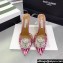 Aquazzura Heel 10.5cm Crystal Margarita Sling Pumps with clear PVC strap in Leather Pink 2024