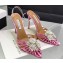 Aquazzura Heel 10.5cm Crystal Margarita Sling Pumps with clear PVC strap in Leather Pink 2024