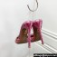 Aquazzura Heel 10.5cm Crystal Margarita Sling Pumps with clear PVC strap in Leather Pink 2024