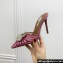 Aquazzura Heel 10.5cm Crystal Margarita Sling Pumps with clear PVC strap in Leather Pink 2024