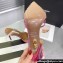 Aquazzura Heel 10.5cm Crystal Margarita Sling Pumps with clear PVC strap in Leather Pink 2024
