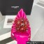 Aquazzura Heel 10.5cm Crystal Margarita Pumps Satin Fuchsia 2024