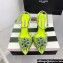 Aquazzura Heel 10.5cm Crystal Margarita Pumps Satin Green 2024