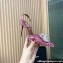 Aquazzura Heel 10.5cm Crystal Margarita Pumps Leather Pink 2024