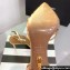 Aquazzura Heel 10.5cm Crystal Margarita Pumps Leather Bronze 2024