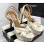 Aquazzura Heel 13.5cm Platform 4cm Olie Plateau Sandals in Satin White 2024