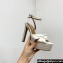Aquazzura Heel 13.5cm Platform 4cm Olie Plateau Sandals in Satin White 2024