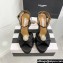 Aquazzura Heel 13.5cm Platform 4cm Yes Darling Sandals in Satin Black 2024