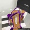 Aquazzura Heel 13.5cm Platform 4cm Yes Darling Sandals in Satin Purple 2024