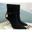 Tom Ford Heel 10.5cm Leather Padlock Ankle Boots Suede Black 2024