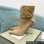 Tom Ford Heel 10.5cm Leather Padlock Ankle Boots Suede Beige 2024