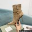 Tom Ford Heel 10.5cm Leather Padlock Ankle Boots Suede Beige 2024