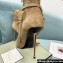 Tom Ford Heel 10.5cm Leather Padlock Ankle Boots Suede Beige 2024