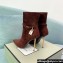 Tom Ford Heel 10.5cm Leather Padlock Ankle Boots Suede Brown 2024