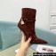 Tom Ford Heel 10.5cm Leather Padlock Ankle Boots Suede Brown 2024
