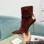Tom Ford Heel 10.5cm Leather Padlock Ankle Boots Suede Brown 2024