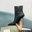 Tom Ford Heel 10.5cm Leather Padlock Ankle Boots Croco Pattern Black 2024
